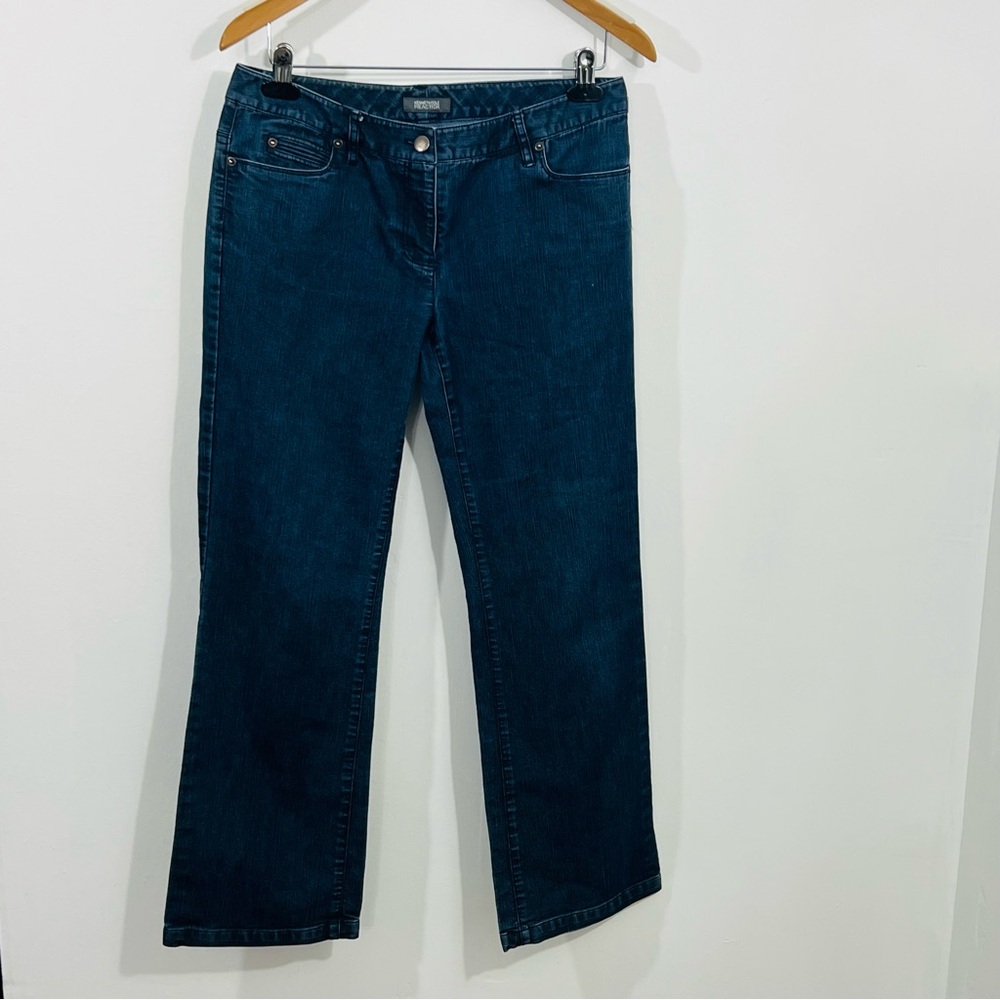 Kenneth Cole Reaction Boot Leg Blue Jeans Size 8 Low Rise Fit